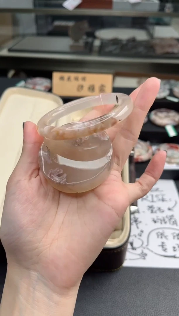 石英质玉手镯未镶嵌60圈口（赠送镯心）3039324