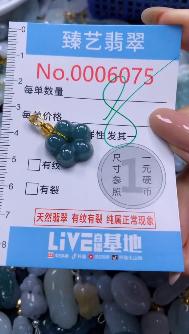 颈饰未镶嵌翡翠6075是天然翡翠A货！！