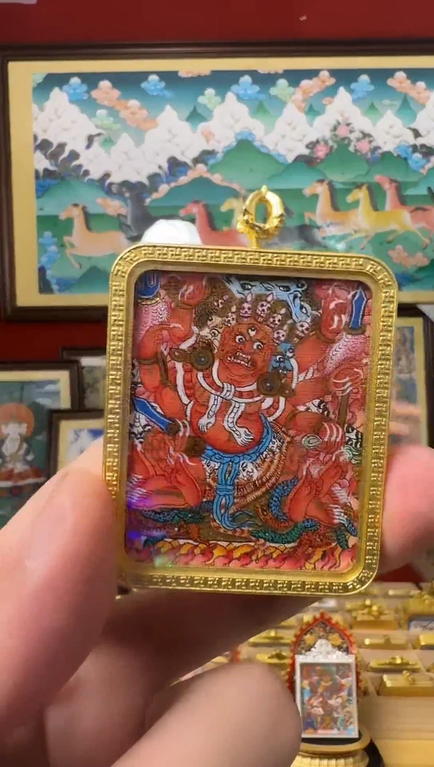 吊坠马老师-热贡纯手绘-刀刀