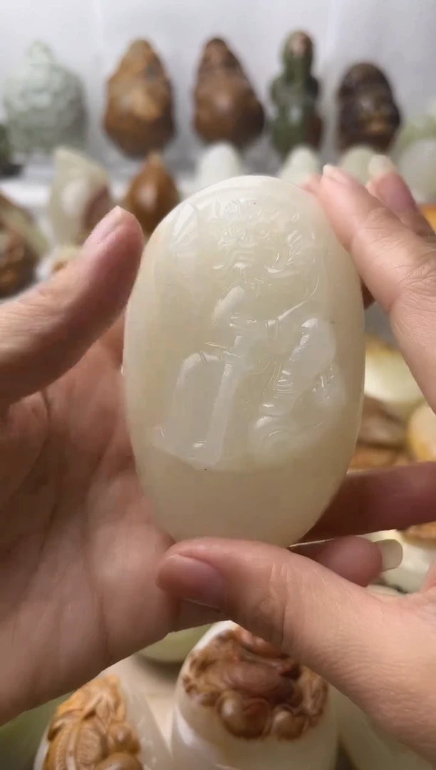 石材古青石棉纹正常不退换钟馗