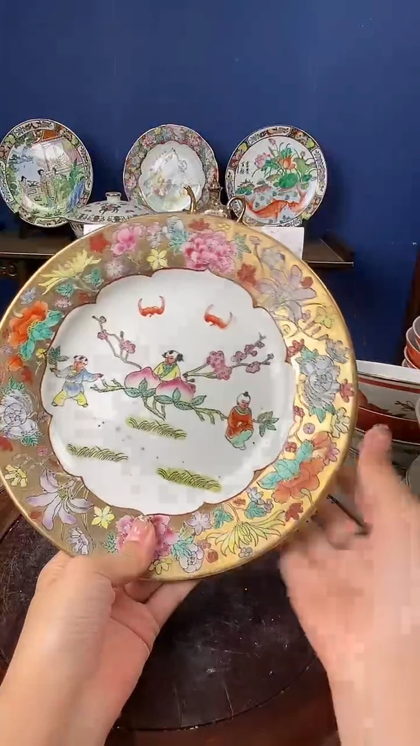 瓷片微瑕景德镇窑厂瓷摆件单件