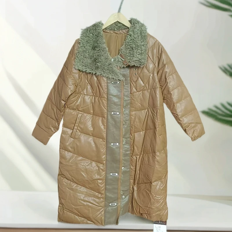 羽绒服网红时尚休闲百搭女士连帽中长款冬季B17-4