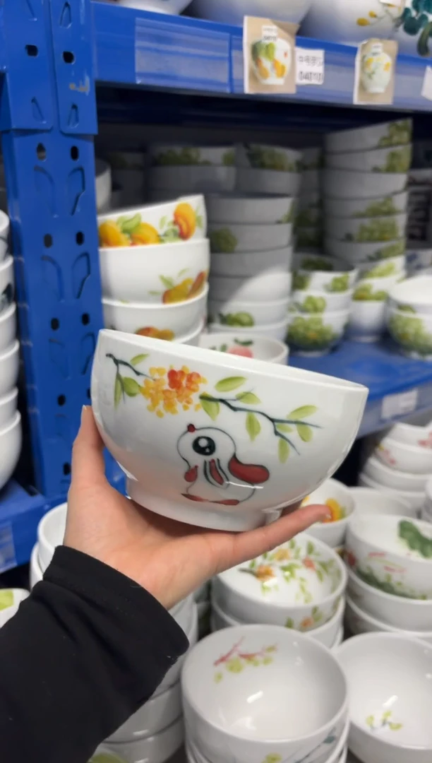 景德镇高温陶瓷食品级手绘釉中彩-大罗汉碗