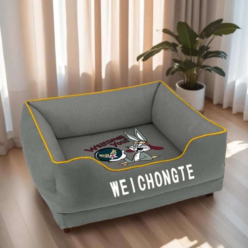 狗窝四季通用猫爪皮革布料防水全可拆洗耐脏耐咬夏季狗犬宠物沙发