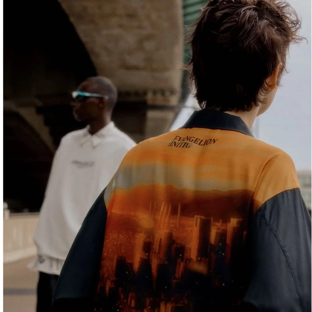 ini联名限定 EV情侣款宽松潮流休闲衬衫 XX070 DM25F216