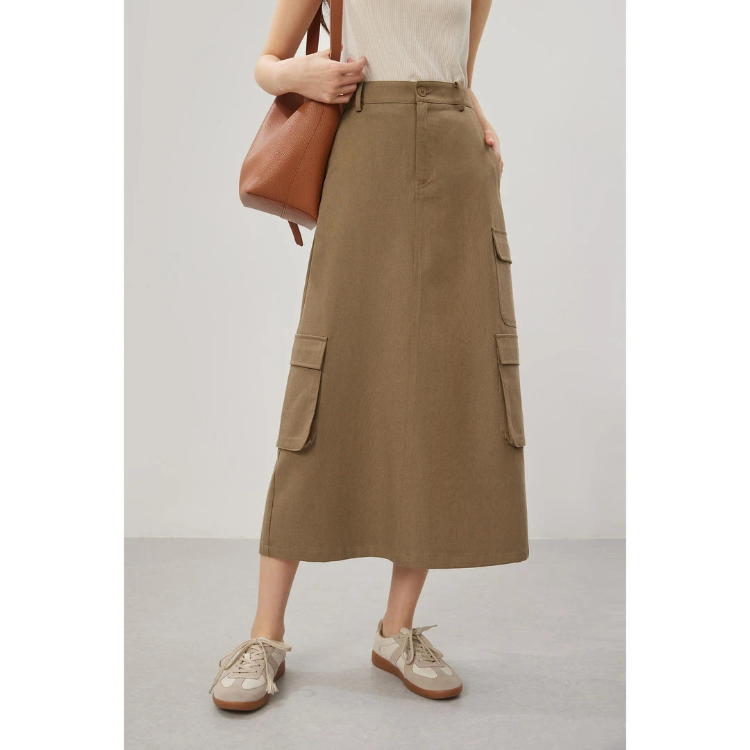 S8032多口袋工装半身裙