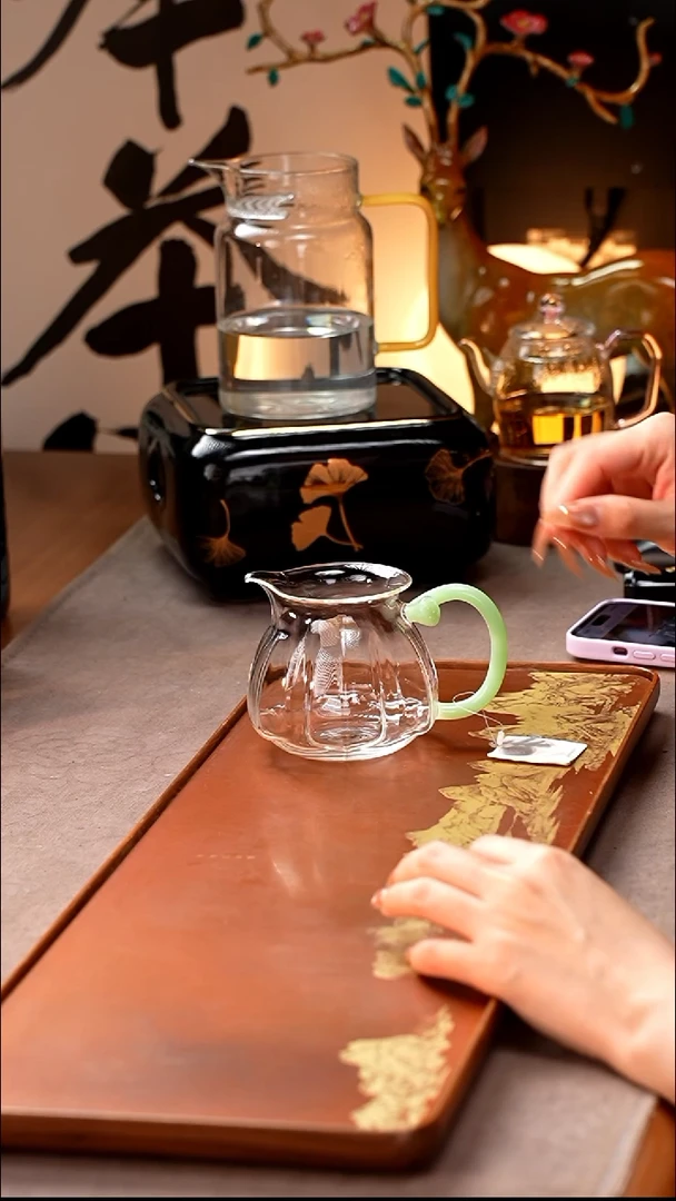 禾器/晶彩莲君茶海/浅玉