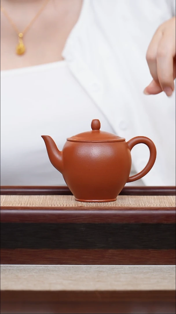 朱泥美人肩150cc宜兴手工紫砂壶
