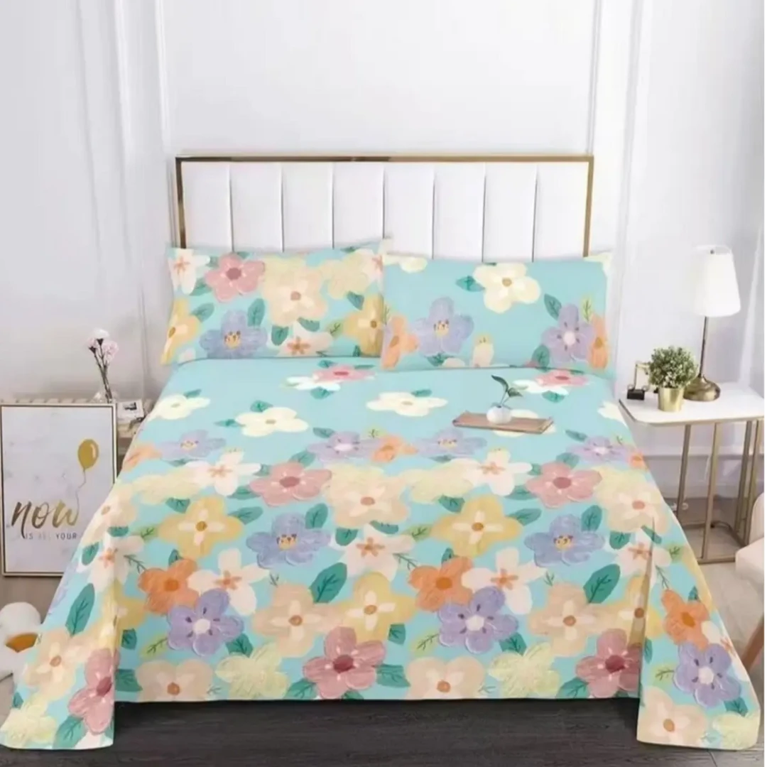 【花香恋人床单】2.3*2.3米双人床单±5厘米舒适小奶棉加密小斜纹