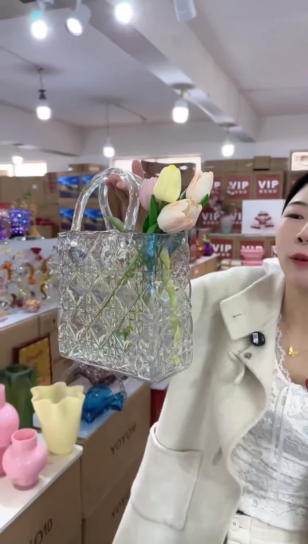 【闪购商品】琉璃瑞鸿花器早K-16