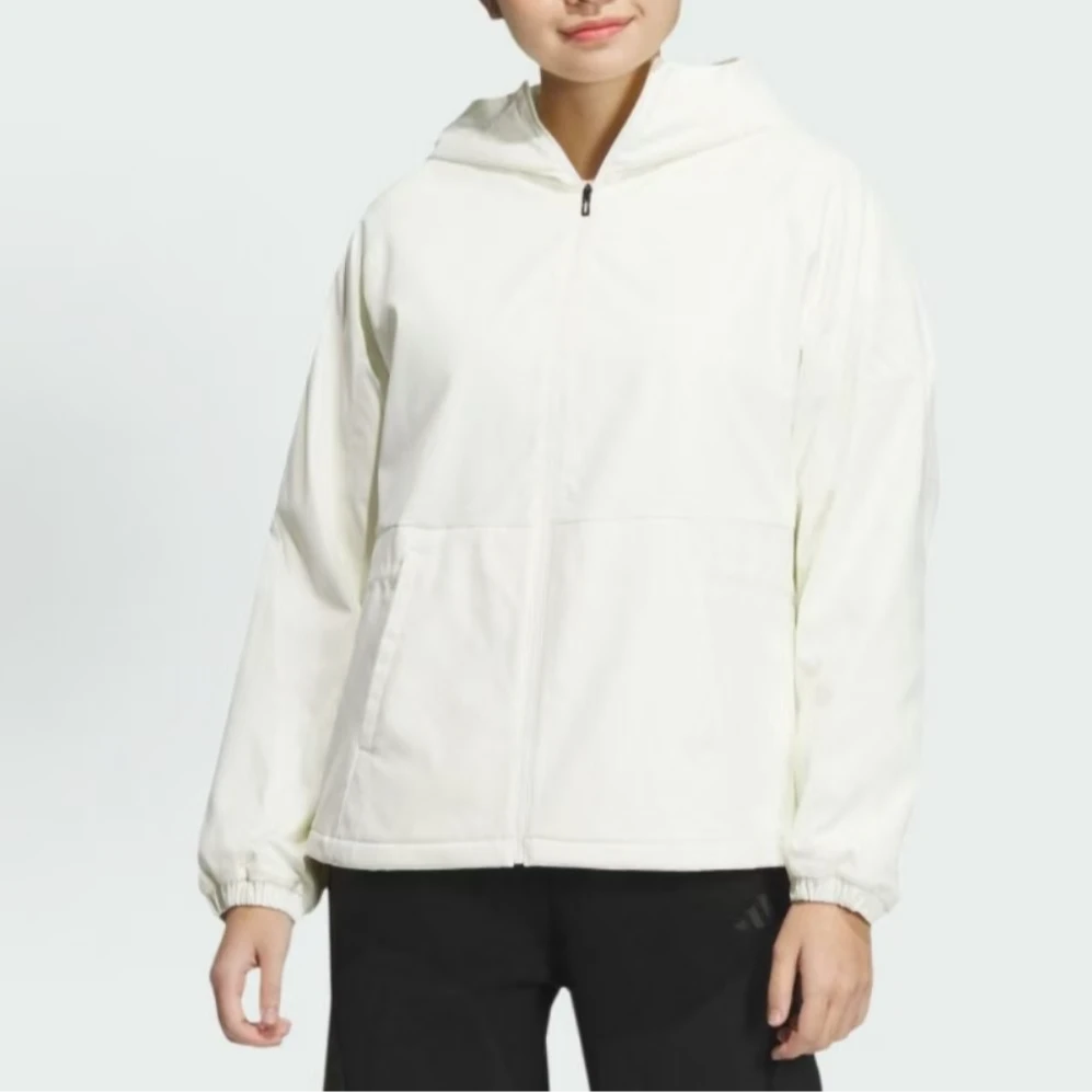 adidas/阿迪达斯连帽防风防泼保暖运动休闲夹克外套JZ4151