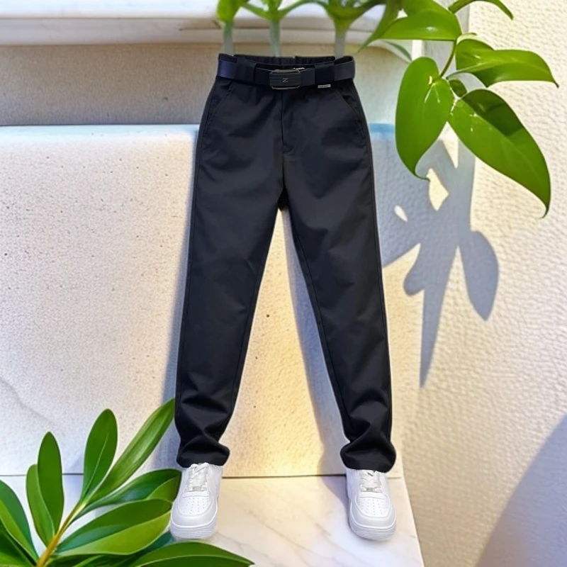 2025秋季新款男士浅卡其微锥宽松直筒休闲裤简约微弹设计