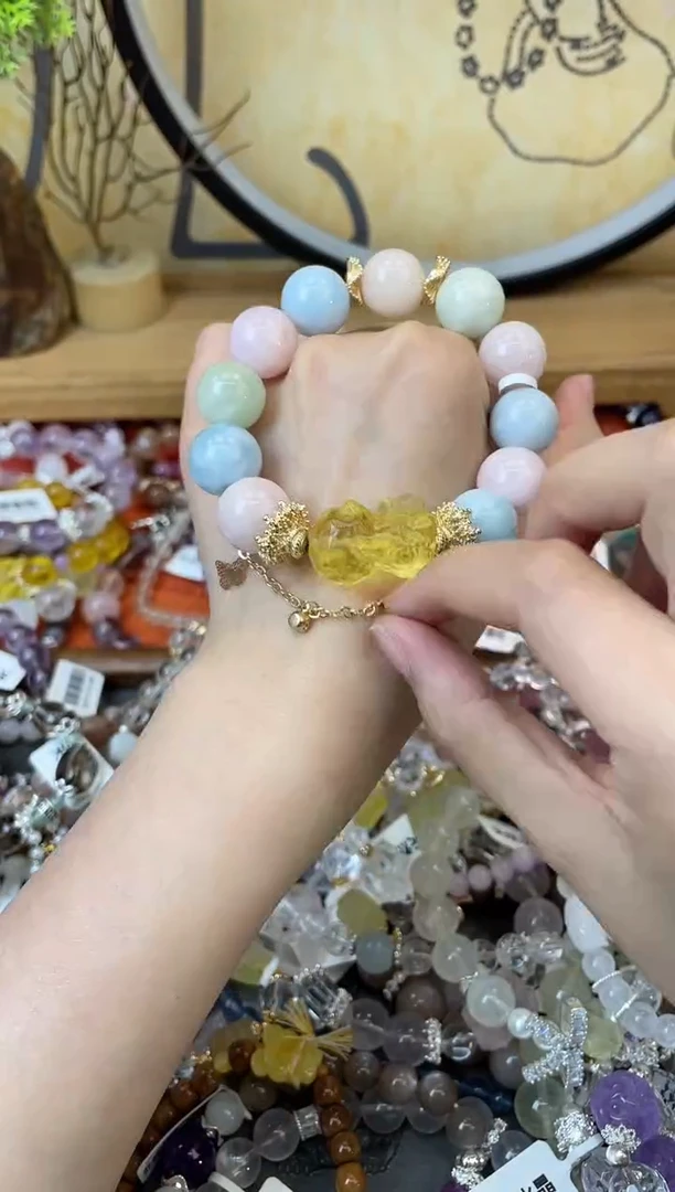 【闪购商品】绿柱石（摩根石）手链未镶嵌283