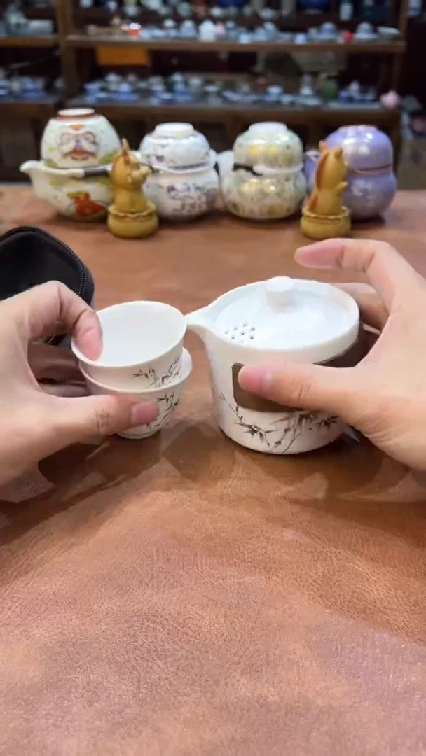 真的很便宜会开片的旅行茶具