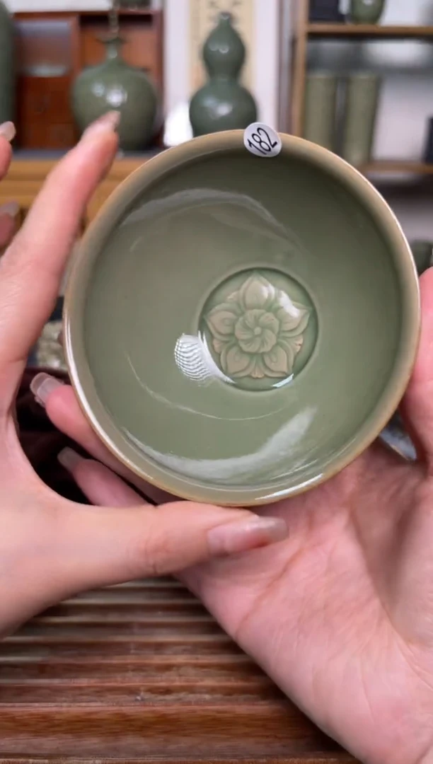 【闪购商品】其他183纯手工秘色大毗卢杯 微瑕福利