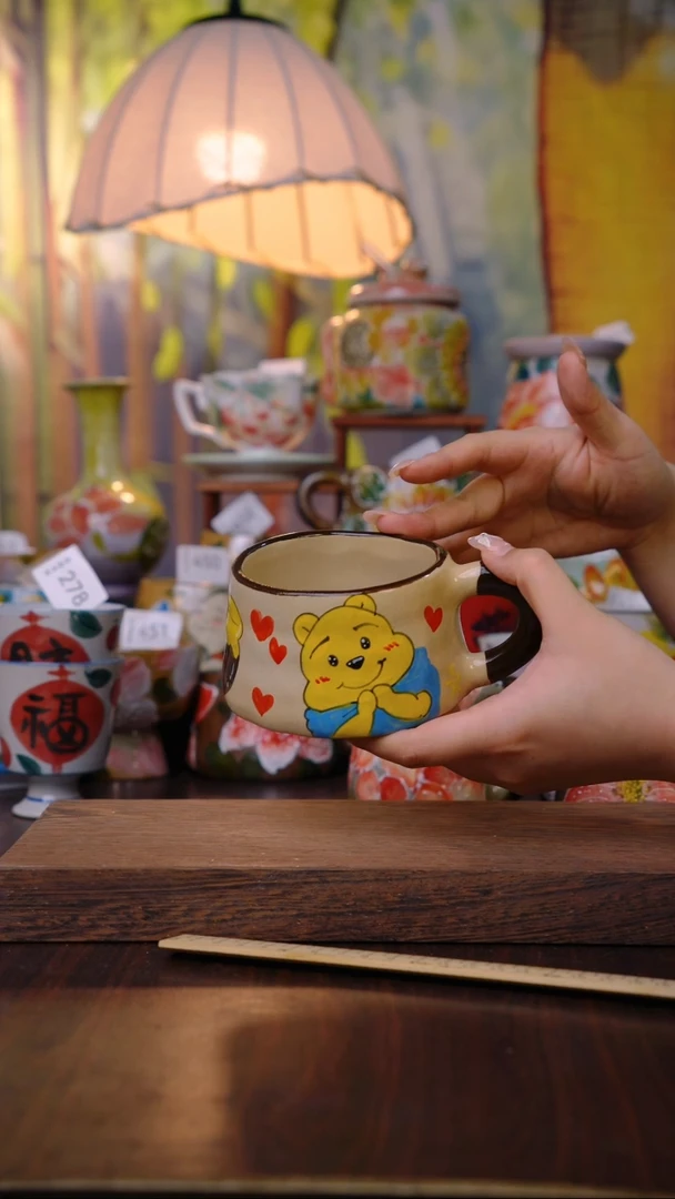 摆件泥垚手作 景德镇手工手绘器物