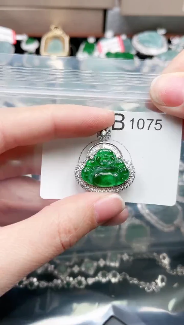 【闪购商品】翡翠颈饰未镶嵌1075赠皮绳