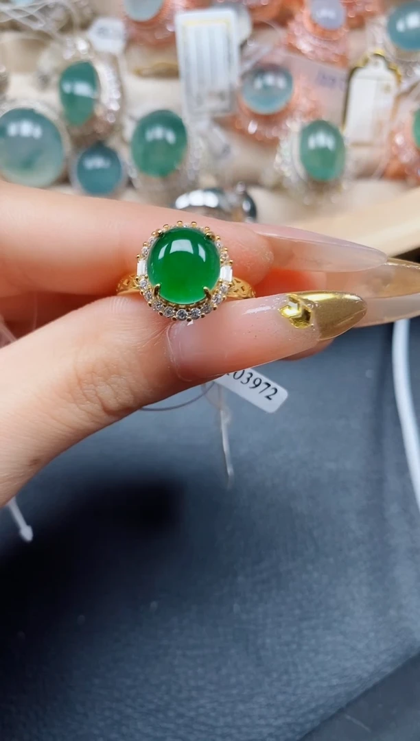 【闪购商品】翡翠戒指银S925镶嵌翡翠