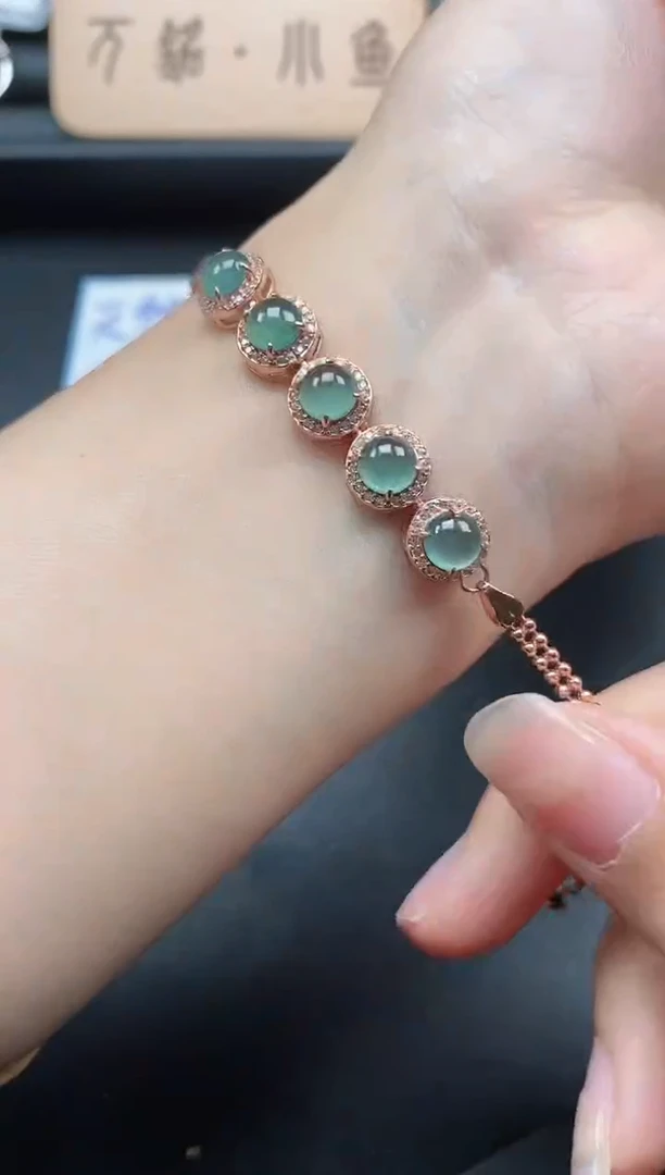 翡翠戒指银S925镶嵌51511