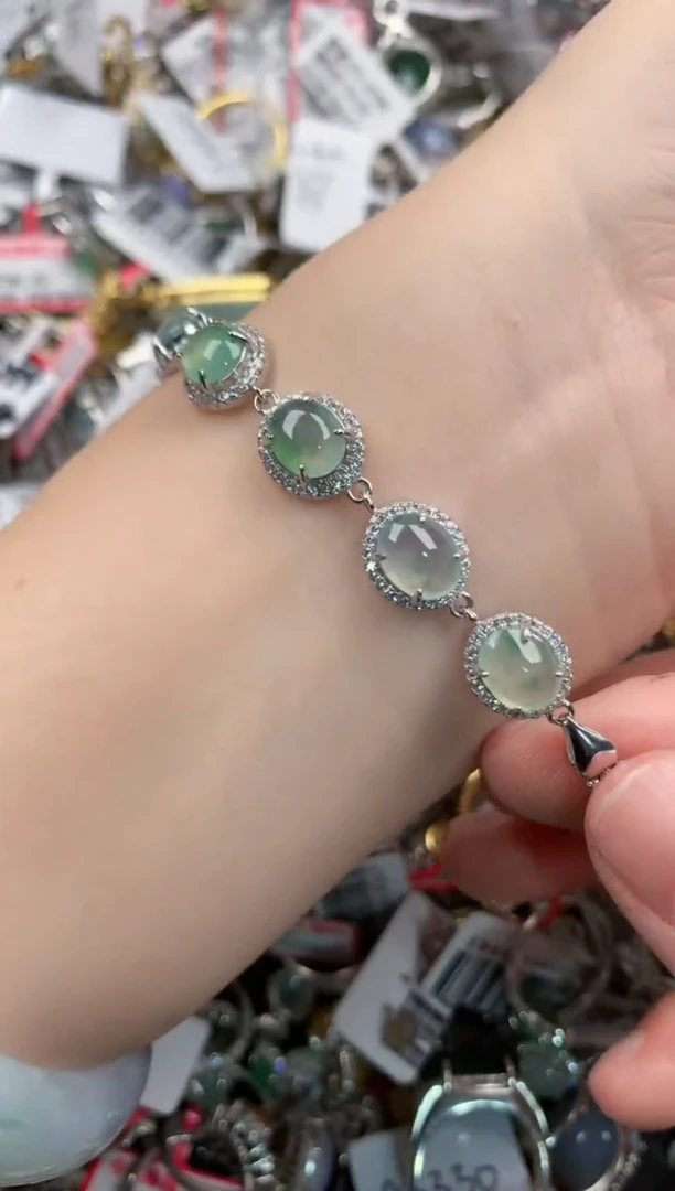 银S925镶嵌戒指翡翠333      4