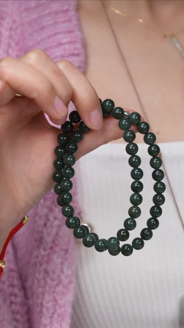 【闪购商品】和田玉颈饰未镶嵌碧玉满珠链子