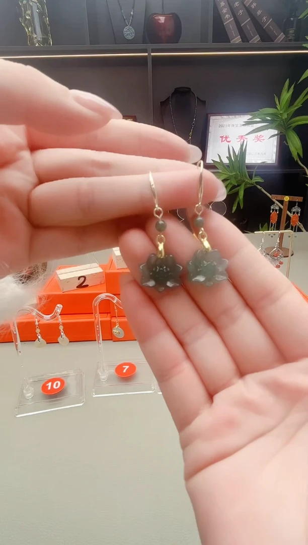 未镶嵌翡翠耳饰x42