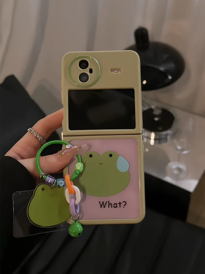 （VIVOXFLIP系列）折叠奶油适用VIVOXFLIP手机壳流汗青蛙小众FLIP女