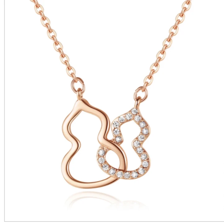 双葫芦项链设计轻奢气质 8381