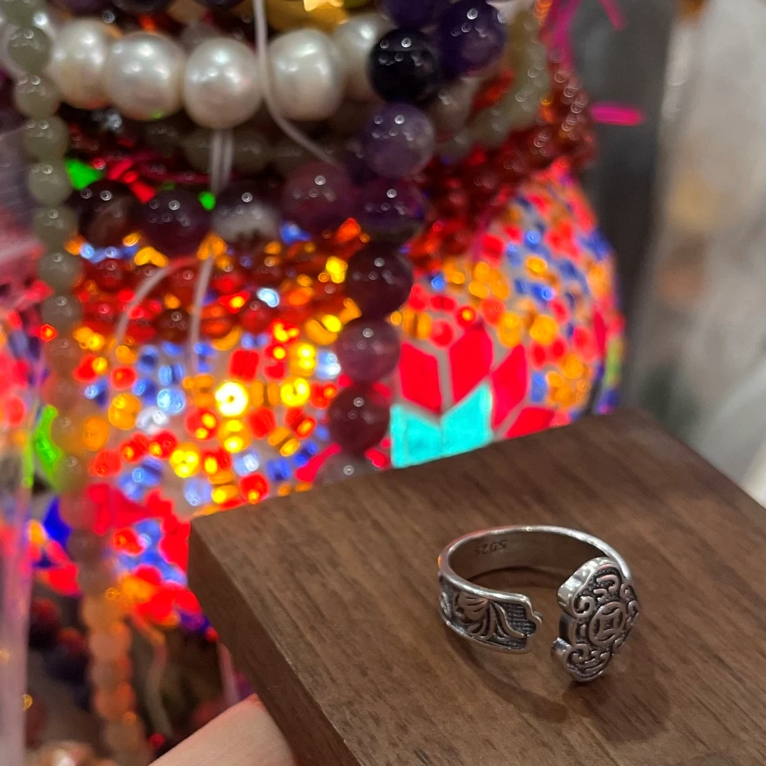 合金戒指 SS704 复古百搭活口戒指