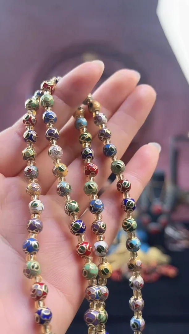 非遗 景泰蓝项链 0.6多宝