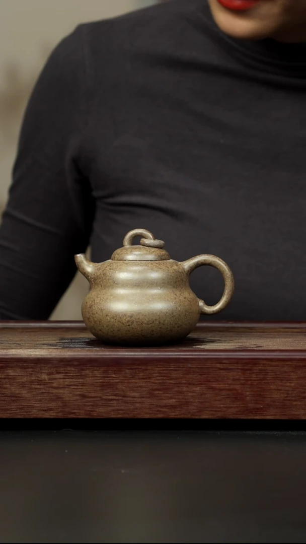 紫砂茶壶本绿柴烧 葫芦
