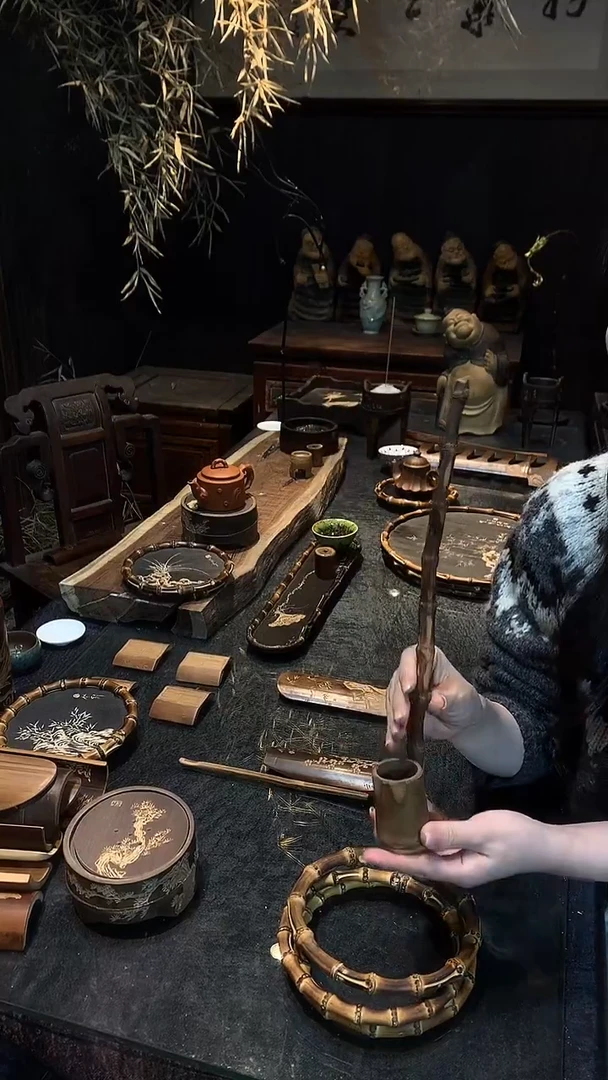 长条竹鞭水勺......