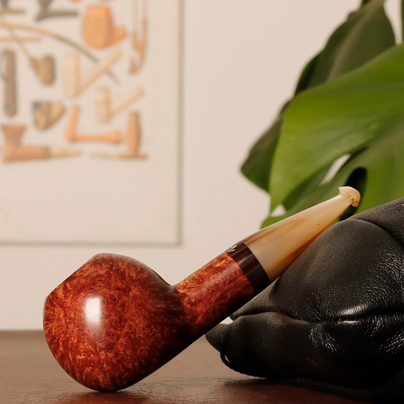 丹麦老大师TAO 陶尼尔森 苹果小直斗 牛角直斗 手工石楠木烟斗