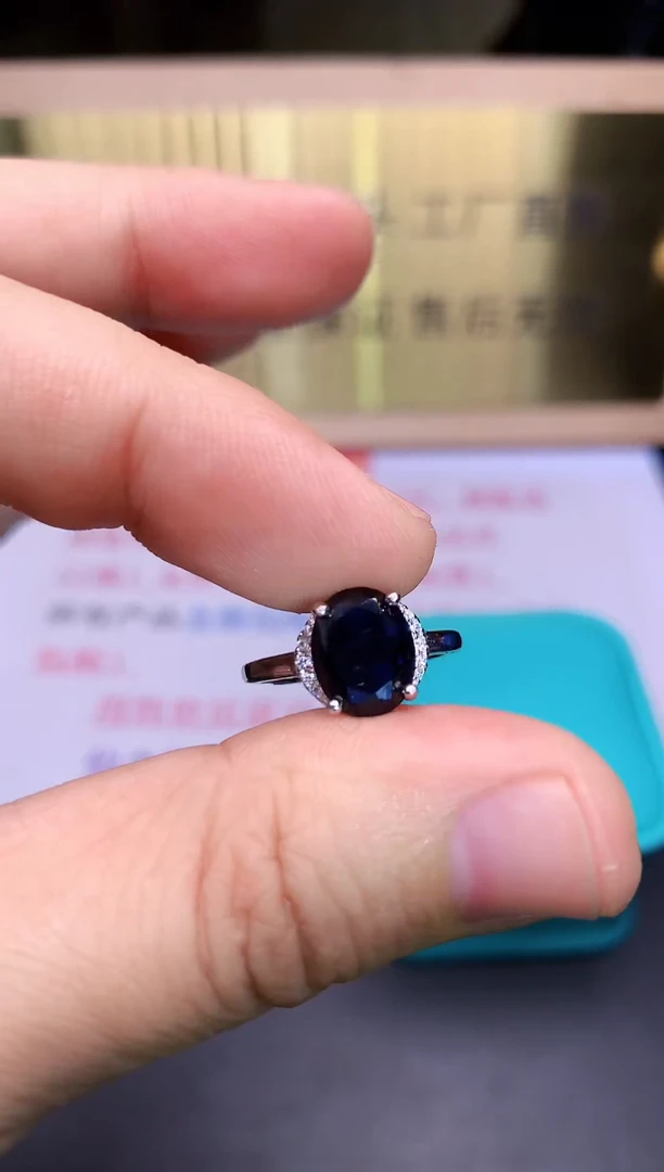 【闪购商品】蓝宝石戒指银S925镶嵌........