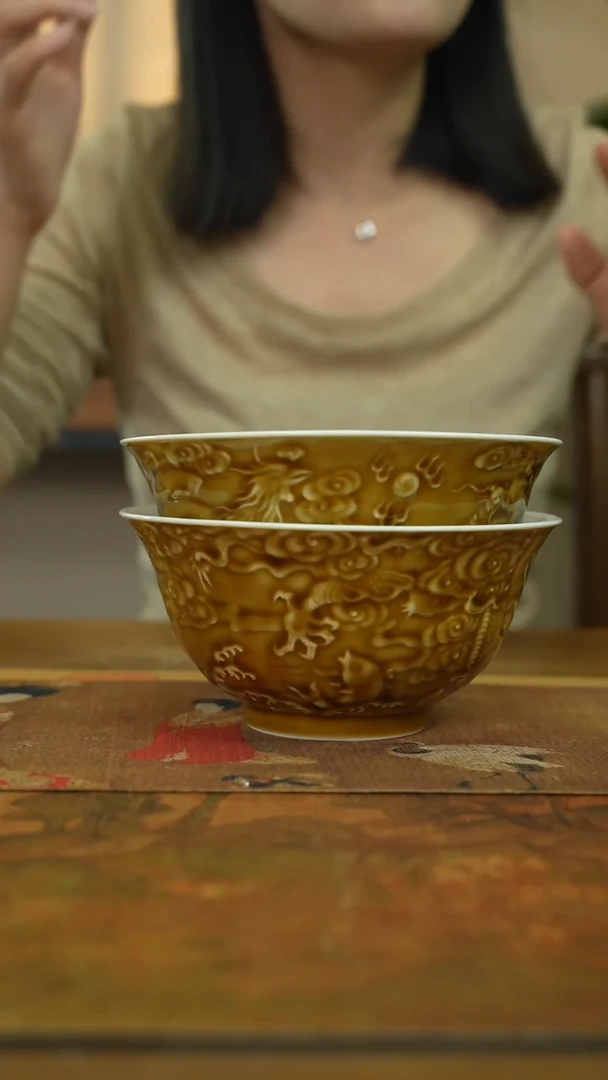 瓷片鱼化龙面碗景德镇上庄陶瓷景德镇