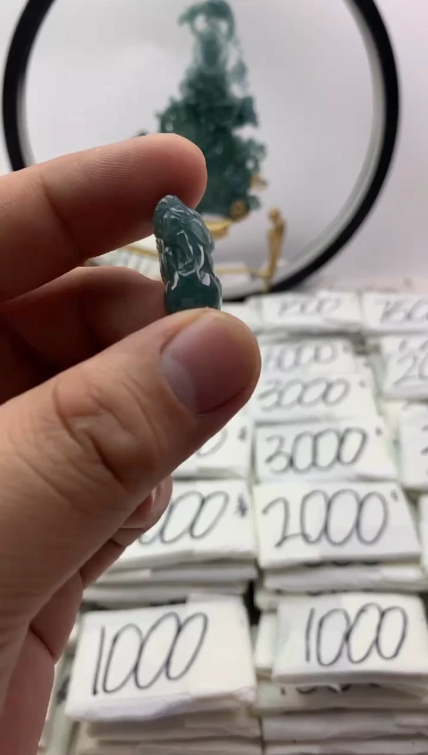 翡翠未镶嵌颈饰貔貅【品质一般介意慎拍】1