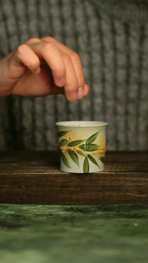釉下彩陶瓷青诗集手工手绘瓷器