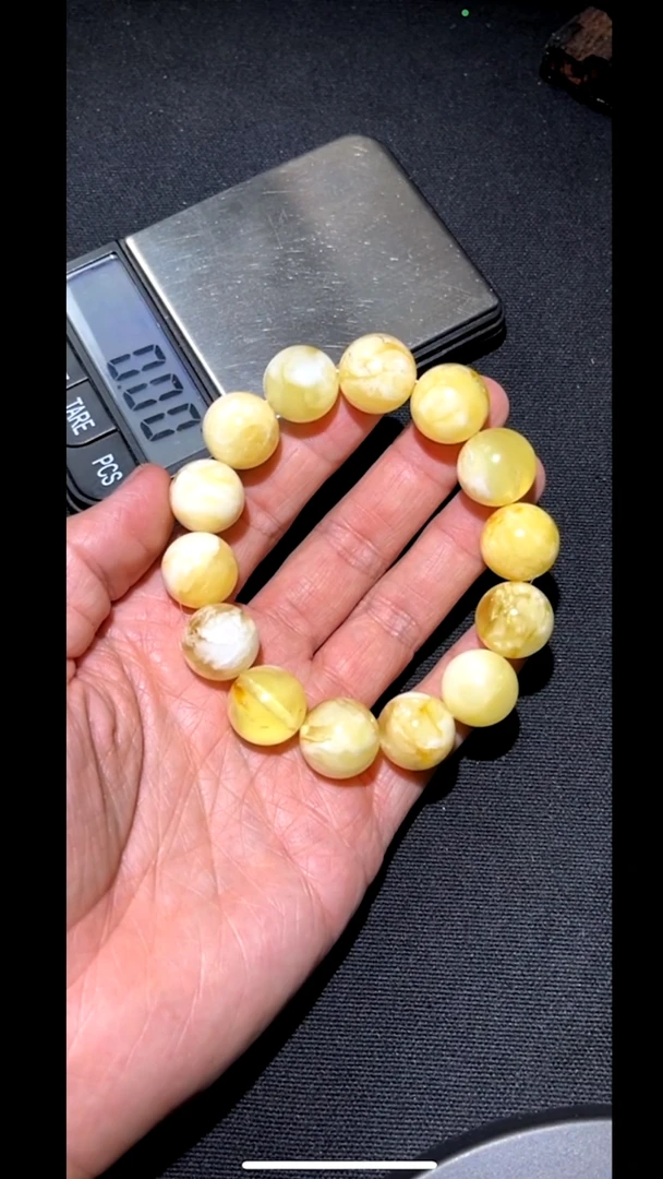 未镶嵌蜜蜡手串pz602-63蜜蜡手串