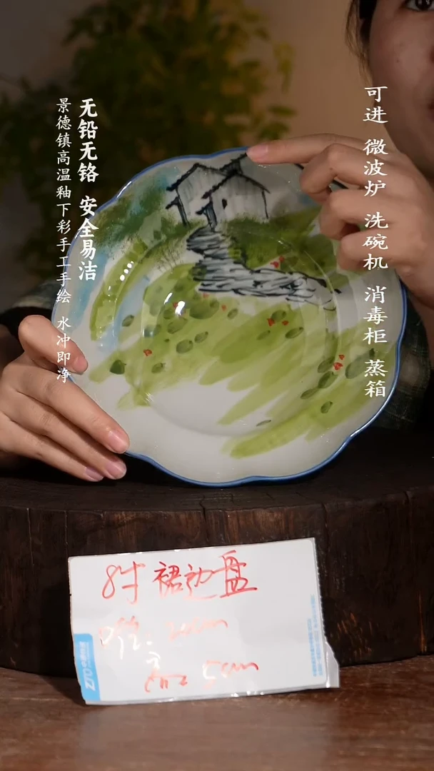 碗陶瓷景德镇高温瓷釉下彩手绘陶瓷