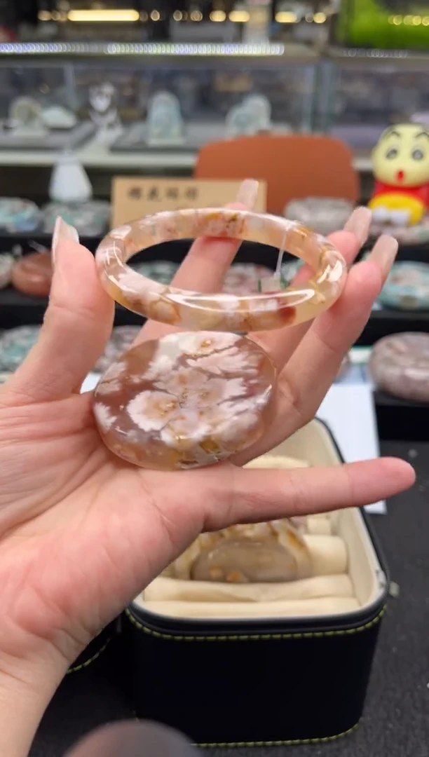 未镶嵌手镯石英质玉尘*丷圈口（赠品镯心）