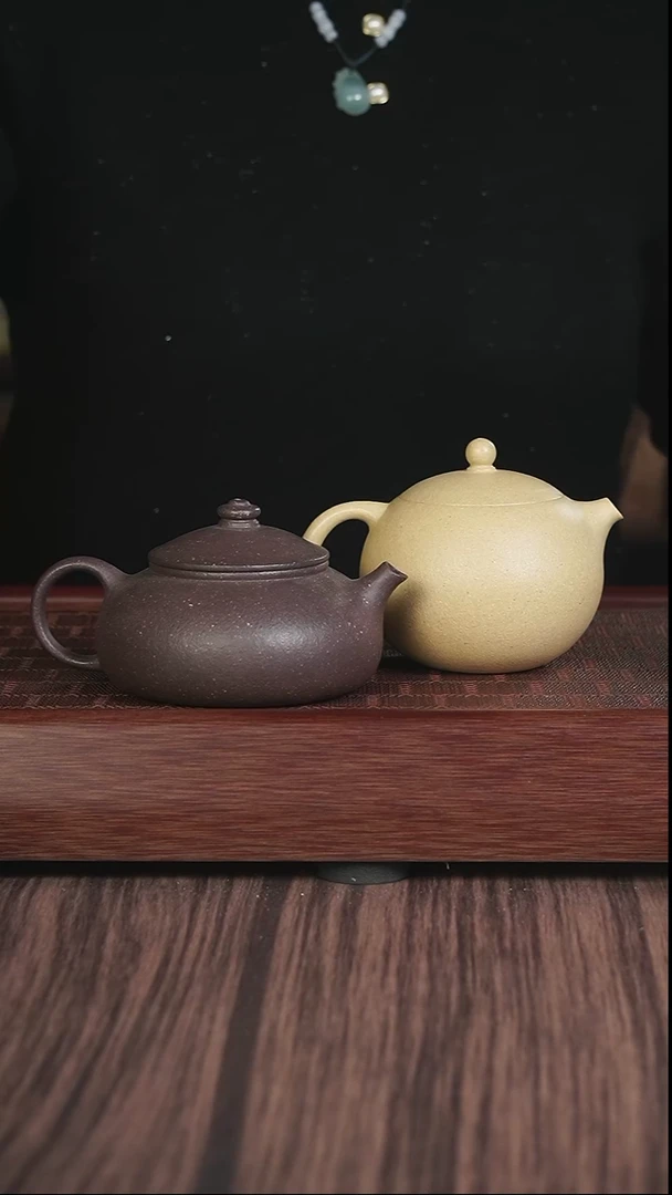 【闪购商品】紫砂茶壶天青粗砂 寒江+本绿 西施圆