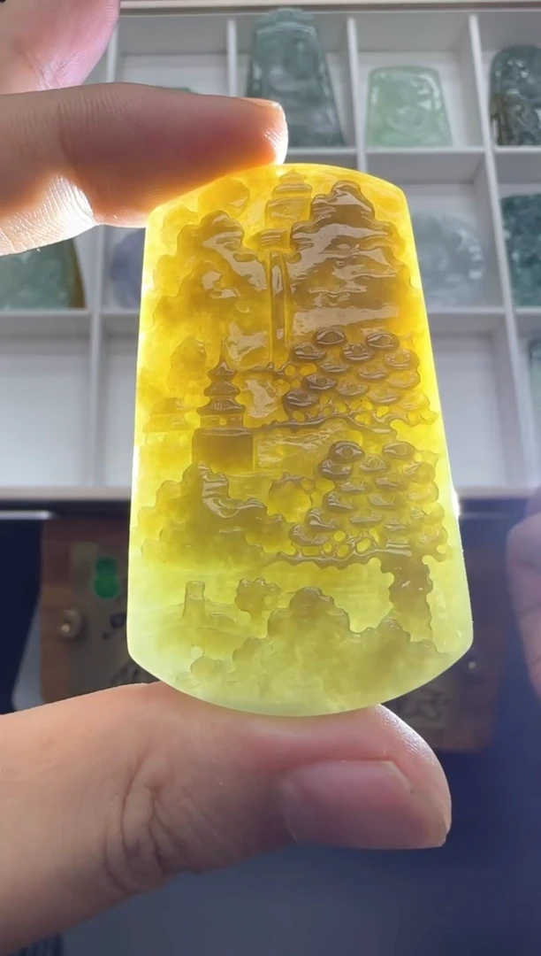 翡翠挂件未镶嵌A货翡翠多样性孤品