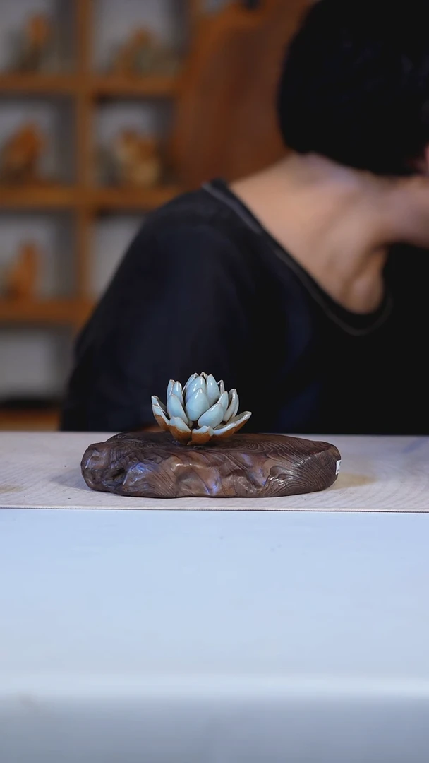 木陶瓷莲花陶瓷莲花