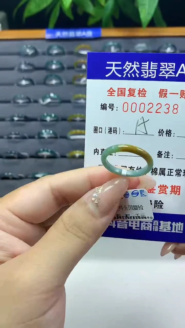 翡翠未镶嵌戒圈天然翡翠A货2238