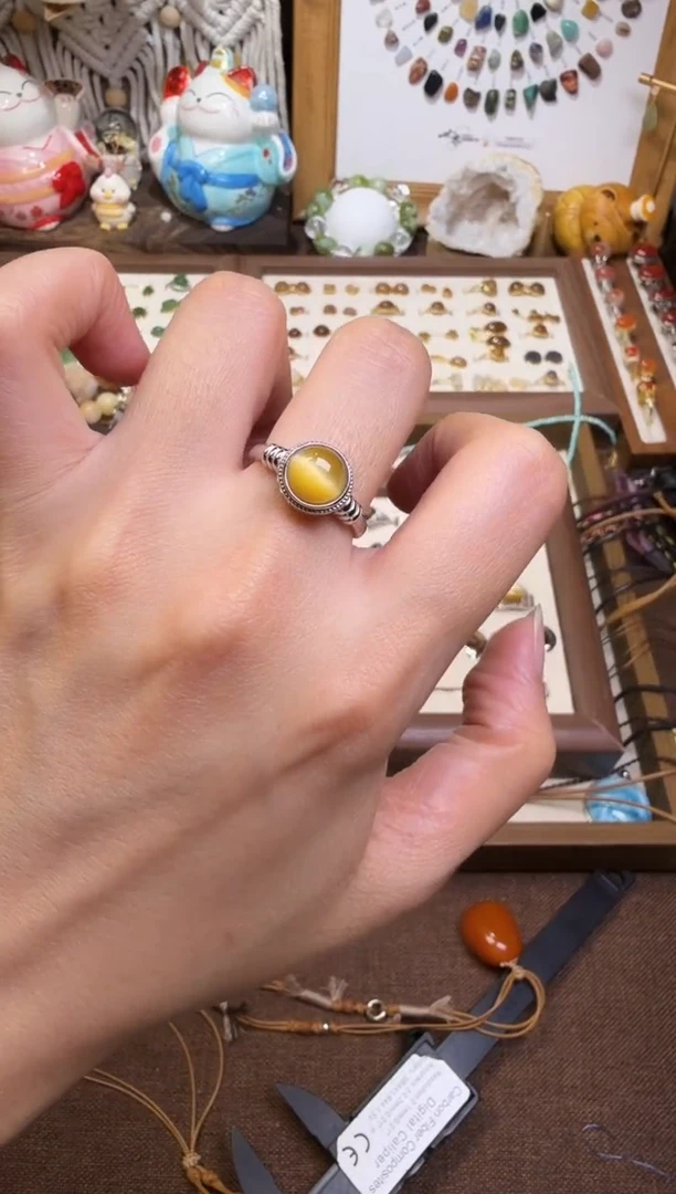 水晶摆件未镶嵌戒指