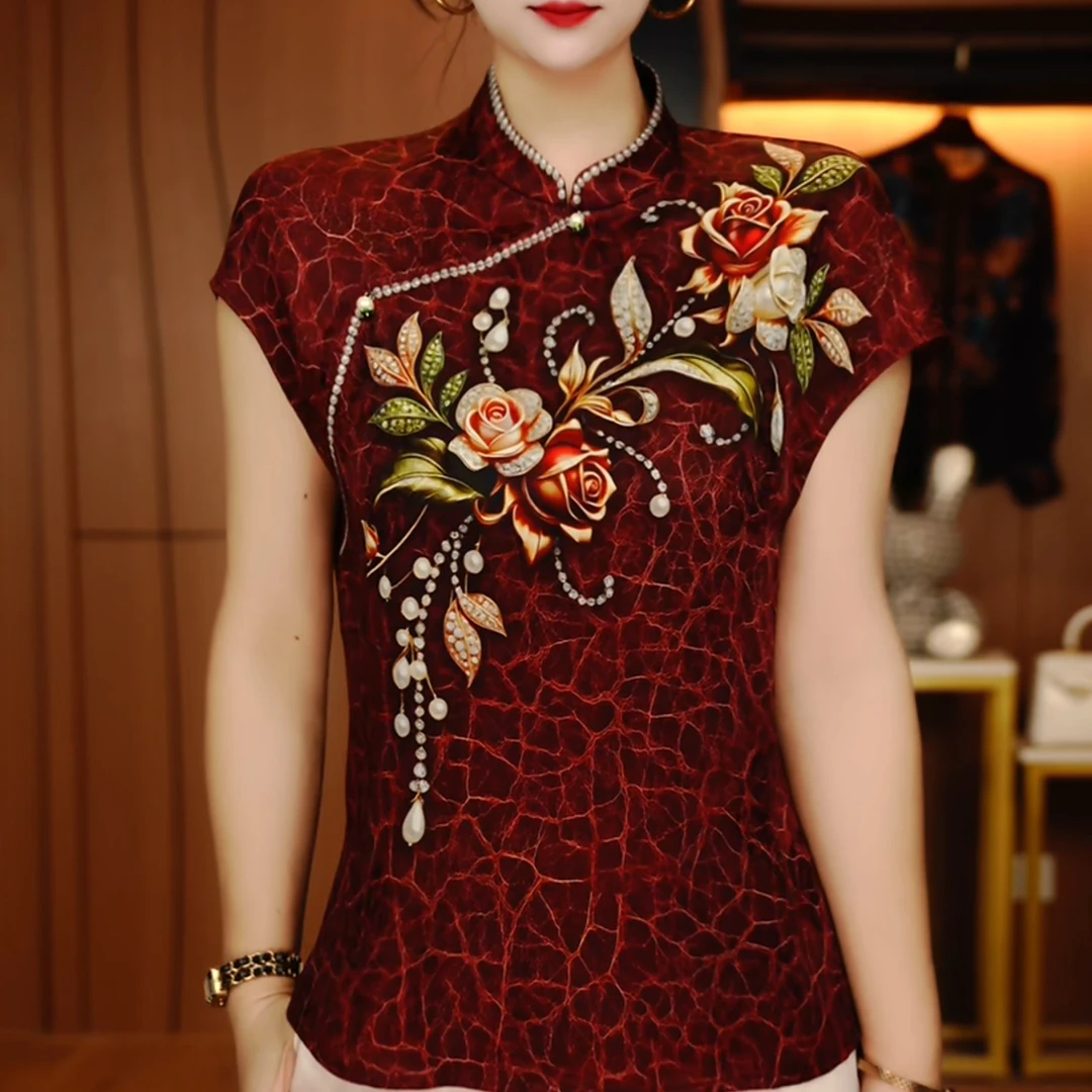 A250551- 深圳新中式上衣夏季国风百搭休闲气质女小衫