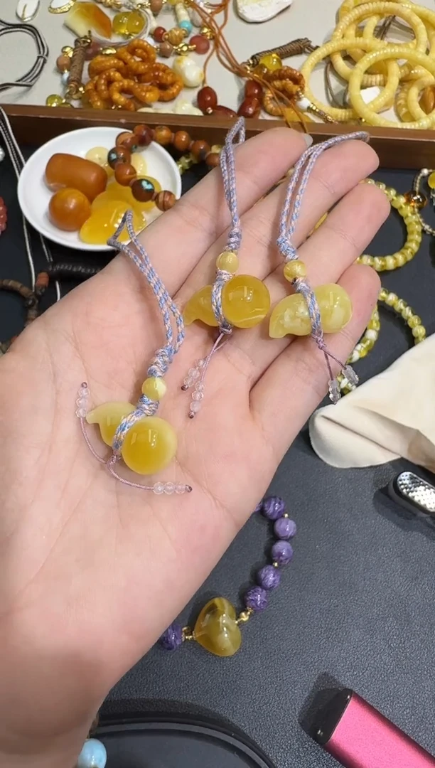 未镶嵌颈饰蜜蜡X0724-1195-357多样性一件