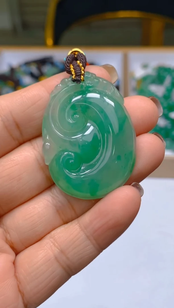 【闪购商品】石英质玉颈饰未镶嵌冰美人非洲翠075