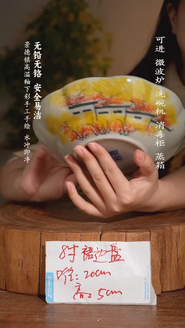 碗瓷景德镇高温瓷釉下彩手绘陶瓷