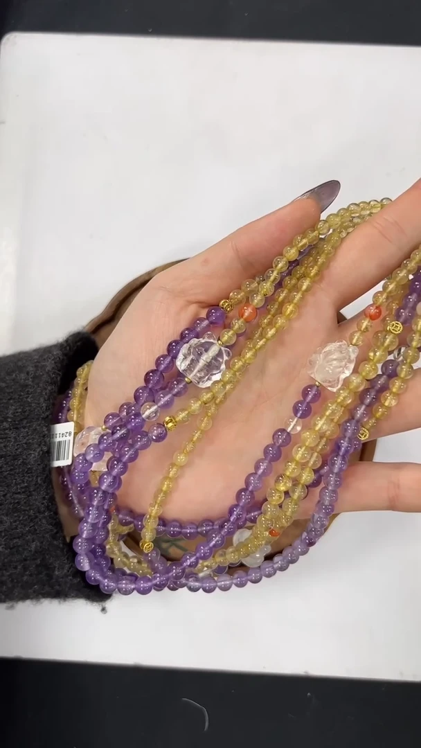 【闪购商品】水晶手链未镶嵌AT1047约5mm多样性发一件